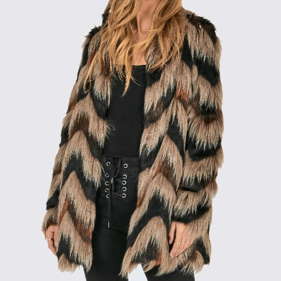Amuse Society Waylon Faux Fur Jacket - Small - Picture 3 of 6